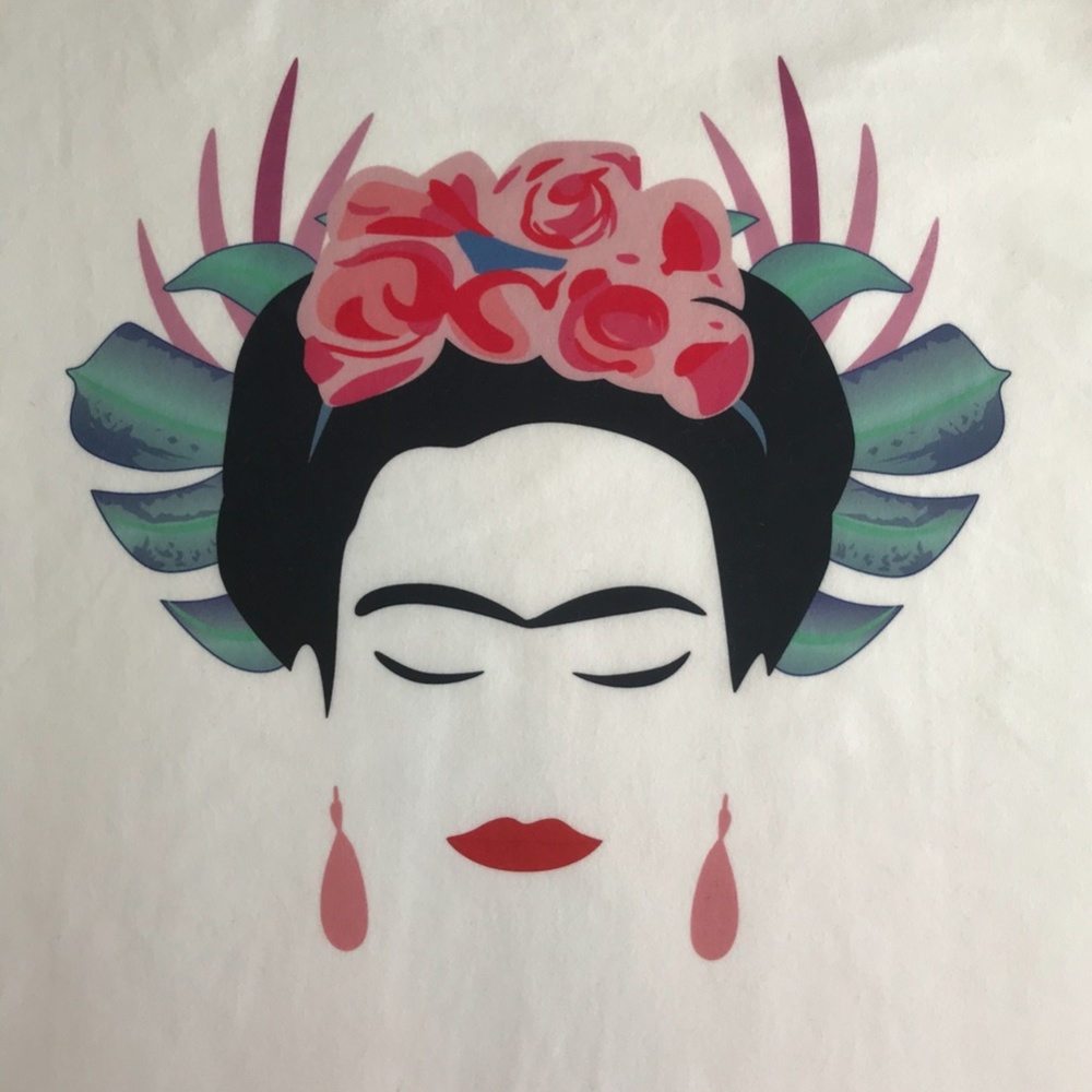 Frida Kahlo White Graphic T-shirt - Picture 5 of 7